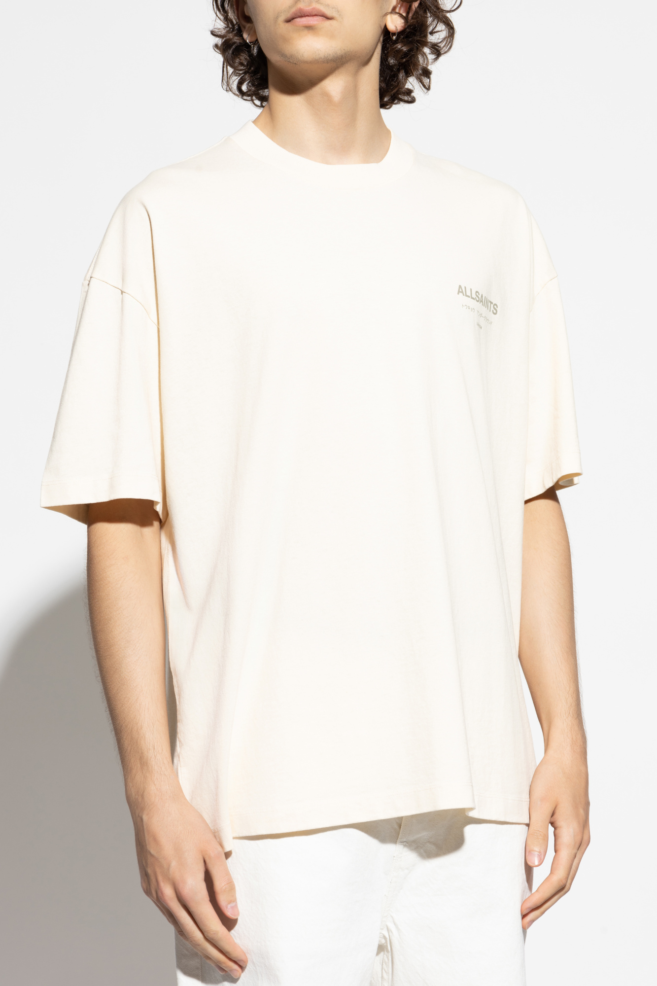 T-shirt AllSaints Tokyo Underground – Homme – Taille XL – Blanc – Coton – Neuf Sans étiquette